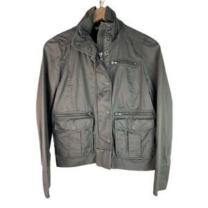 J. Crew Women's XS Olive Green Full Zip Crop Bomber Jacket